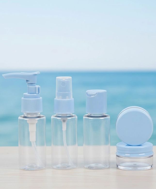 Diğer 120629759 Mey İthalat 5 Li Seyahat Dolum Şişe Seti 30 Ml Şeffaf Taşıma Çantalı