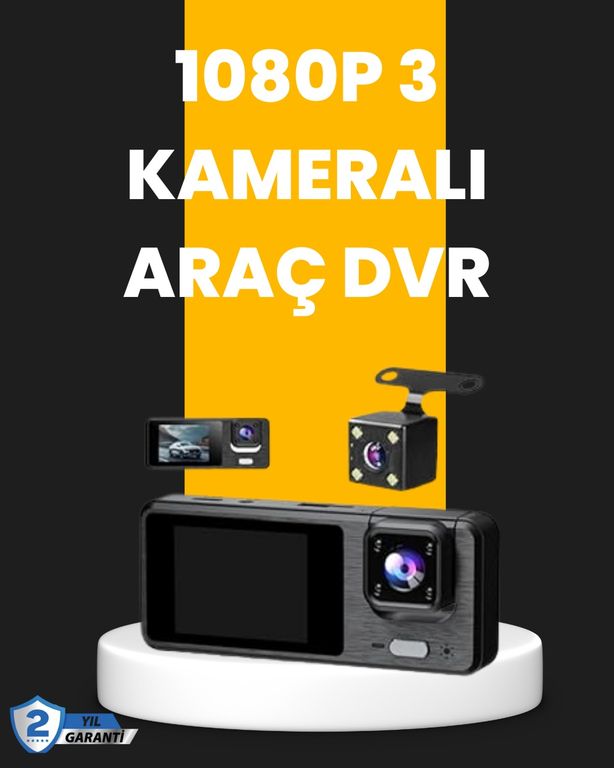 Diğer 121393339 Çok Açılı Araç İçi Dvr Ön İç Arka Kamera Döngü Video Kaydı