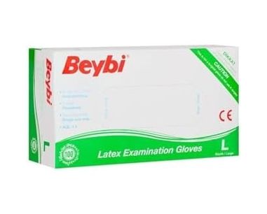 Diğer 121517452 Beybi Lateks Pudralı Tek Kullanımlık Eldiven -L- 100 Adet