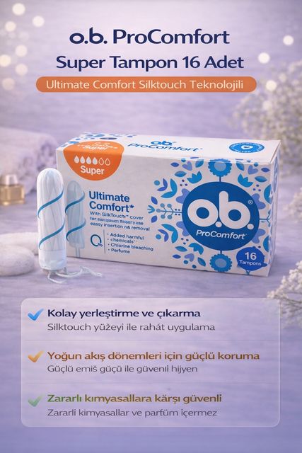 Diğer 121902158 O.b. Procomfort Super Tampon 16Lı 1 Paket Ultimate Comfort Silktouch Teknolojili