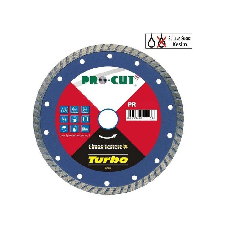 Diğer 122105373 Mey İthalat Procut Ab 115 Mm Turbo Kanallı Elmas Testere