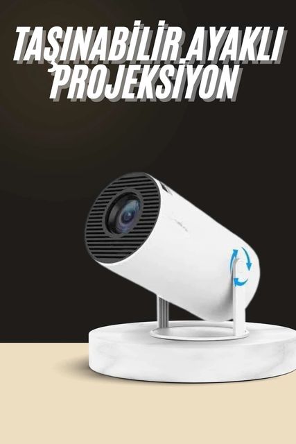 Diğer 123569844 Ayaklı Projeksiyon Taşınabilir Mini Projektör Sinema Projektörü Android 23829340