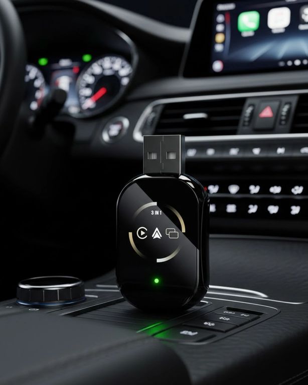 Diğer 123780528 Mey İthalat Araç İçi Kablosuz Carplay Android Auto Airplay Adaptörü
