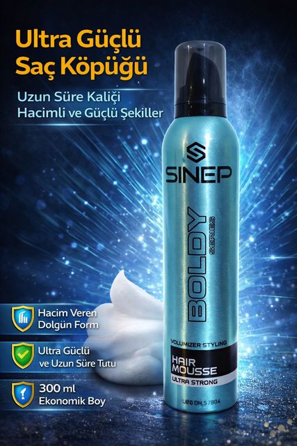 Diğer 124684947 Ultra Güçlü Saç Köpüğü 300 Ml Volüm Artırıcı Uzun Süre Kalıcı Hair Mousse