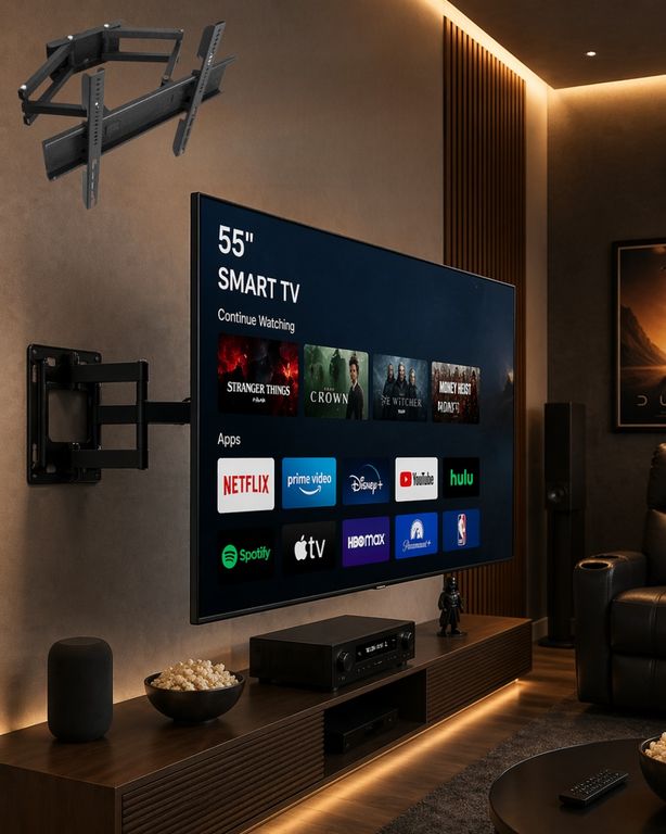 Diğer 124714988 32 55 İnç Televizyon Askı Aparatı Duvara Monte Hareketli Tv Tutucu
