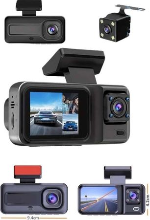Diğer 125022658 Mey İthalat Dvr Araç İçi Kamera Ön Ve İç Kamera 2 İnç Ekranlı Çift Kamera