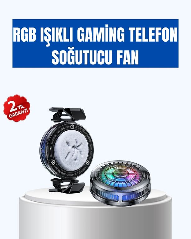 Diğer 125043676 Mey İthalat Gaming Telefon Soğutucu Rgb Fan Sessiz Çalışma Tüm Modeller Uyumlu