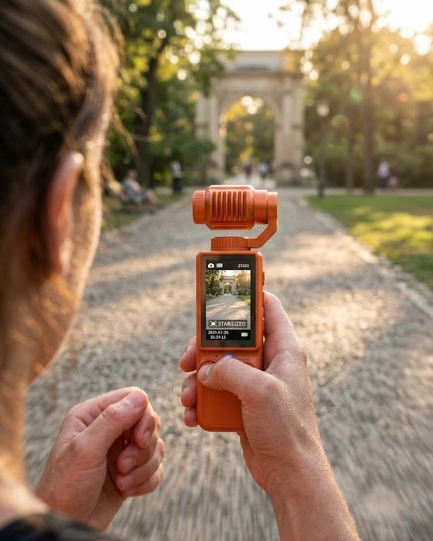 Diğer 125048861 Mey İthalat 4K Ultra Hd Gimbal Kamera Sabitleyici Ve 180 Derece Hareketli Lensli Vlog Kamera