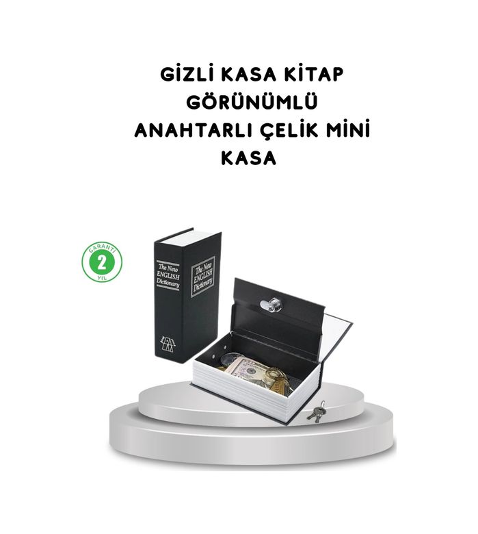 Diğer 125053066 Mey İthalat Gizli Kitap Kasa Metal Gövdeli, Anahtarlı
