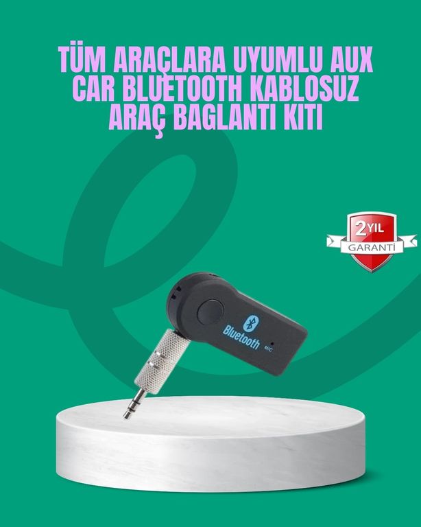 Diğer 125225308 Mey İthalat Taşınabilir Bluetooth Aux Araç Müzik Ve Konuşma Kiti