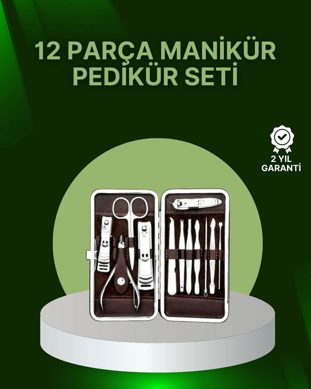 Diğer 125227763 Mey İthalat 12 Parçalık Özel Deri Çantalı Kişisel Bakım Seti