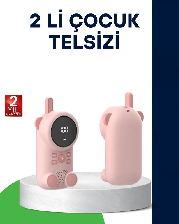 Diğer 125415761 Mey İthalat Lcd Ekranlı Bebek Telsizi İki Yönlü Ses, Uzun Menzil, Çocuk Dostu Tasarım