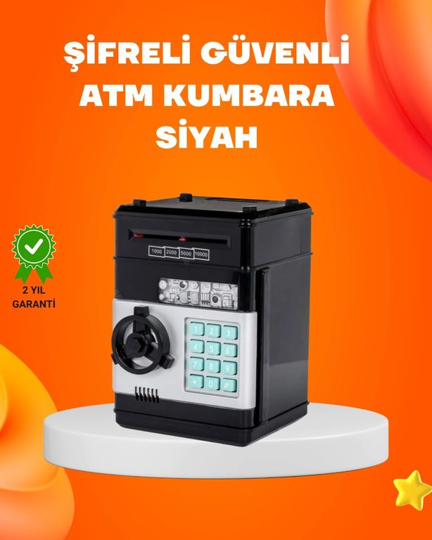 Diğer 125415968 Mey İthalat Otomatik Para Çeken Şifreli Atm Tasarımlı Kumbara