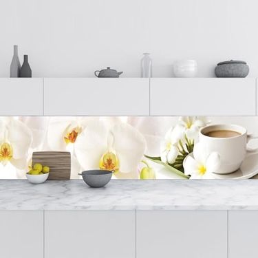 Diğer 126592042 Mutfak Tezgah Arası Folyo Kaplama Folyosu Çiçek Fincan 60X100 Cm