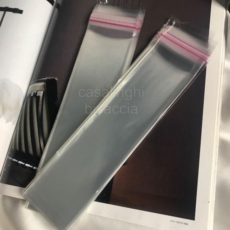 Diğer 126592323 5X20 Cm Kapak Payı Dahil Kendinden Yapışkanlı Jelatin Bantlı Poşet Bantlı Şeffaf Opp Torba Paket 100Lü 5X20