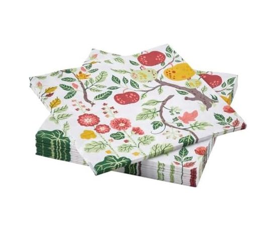 Diğer 126592370 Havsbraxen Kağıt Peçete, Desenli Çok Renkli, 33X33 Cm 13X13 " 30 Paket -