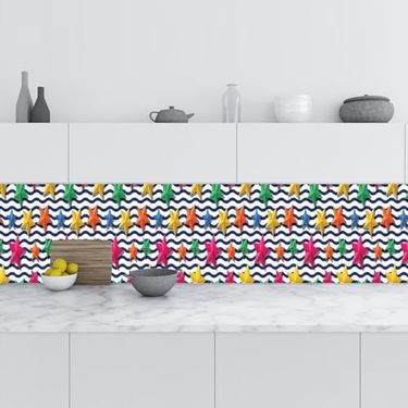 Diğer 126592402 Mutfak Tezgah Arası Folyo Kaplama Folyosu Renkli Yıldızlar 60X400 Cm