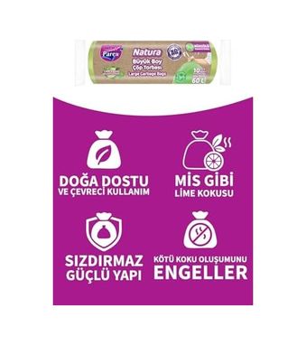 Diğer 126592572 Büzgülü Çöp Torbası Büyük Boy 10 Lu
