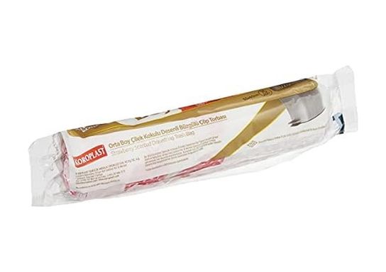 Diğer 126592636 Çilek Kokulu Orta Boy Büzgülü Çöp Poşeti 15'li 55X60 Cm, Kolay Bağlanır Kokulu Büzgülü Orta Boy Çöp Torbası, Sızdırmaz, Yırtılmaz, Geri Dönüştürülebilir Atık Torbası, Ekstra Güçlü Çöp Poşeti