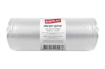 Diğer 126592719 Ekonomik Endüstriyel Mini Şeffaf Çöp Torbası 40 Lı 40X50 Cm, Yırtılmaya Dayanıklı & Sızdırmaz Küçük Boy Çöp Poşeti, Çift Katlı, Geri Dönüştürülebilir, Mutfak, Ofis, Ev Atıkları İçin