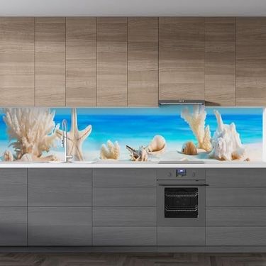 Diğer 126593060 Mutfak Tezgah Arası Folyo Kaplama Folyosu Deniz Kabukları 60X400 Cm