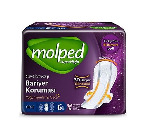 Diğer 126593078 Molped Supernight Uzun Gece Pedi 1 X 6 Adet