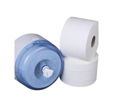 Diğer 126593079 Endüstriyel Boy Tuvalet Kağıdı, 12 Rulo, Beyaz, İç Çekmeli Sistem Mini Jumbo 4 Kiloluk