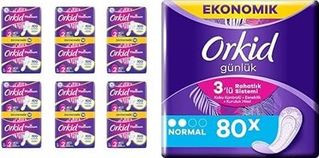 Diğer 126593448 Orkid Platinum Anne Kız Paketi Uzun 72'li Ve Orkid Günlük Ped Normal Dev Ekonomi Paketi 80 Ped