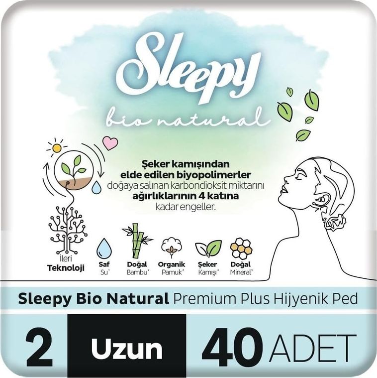 Diğer 126593497 Bio Natural Premium Plus Hijyenik Ped Uzun 40 Adet Ped