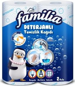 Diğer 126593542 Familia Deterjanlı Kağıt Havlu Desenli 3 Katlı 2 Adet