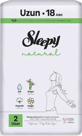 Diğer 126593591 Natural Ultra Hassas Hijyenik Ped Uzun 18 Adet