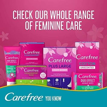 Diğer 126593599 Carefree, Günlük Ped, Pamuklu, Parfümsüz, 20'li