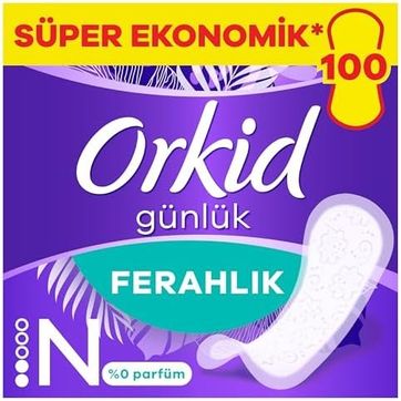 Diğer 126593638 Orkid Yaprak Günlük Ped Normal Süper Ekonomik Paket 100 Adet Ped