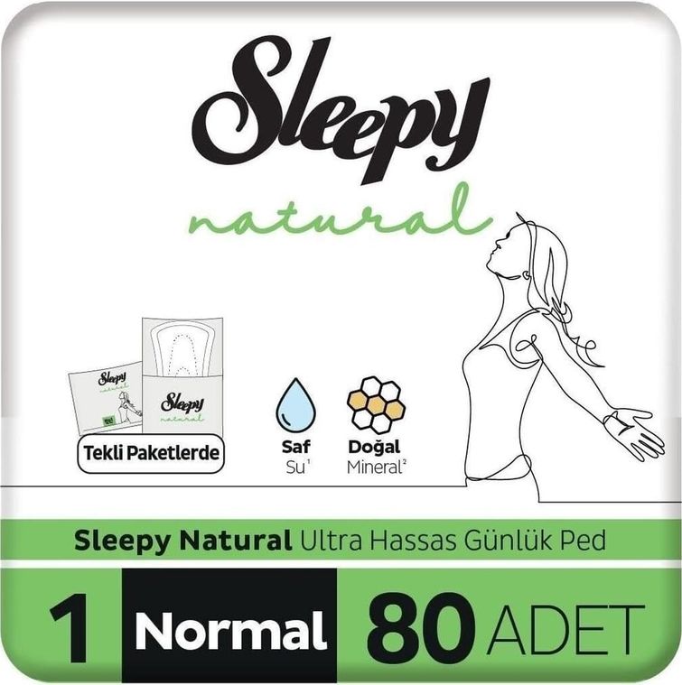 Diğer 126593664 Natural Ultra Hassas Günlük Ped Normal 80 Adet Ped