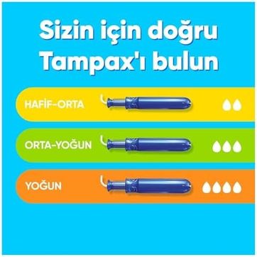 Diğer 126593715 Orkıd Tampax Tampon Pearl Comapk Normal, 16 Adet 3Lü Paket Açık Bej - Bej