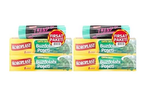 Diğer 126593838 Orta Boy Buzdolabı Poşeti 20'li + Orta Boy Büzgülü Çöp Torbası 10'lu X 1, Sızdırmaz Mutfak Buzdolabı Poşeti Gıda Saklama Torbası 10X10 Cm, Yırtılmaz Ve Büzgülü Atık Çöp Poşeti 10X10 Cm