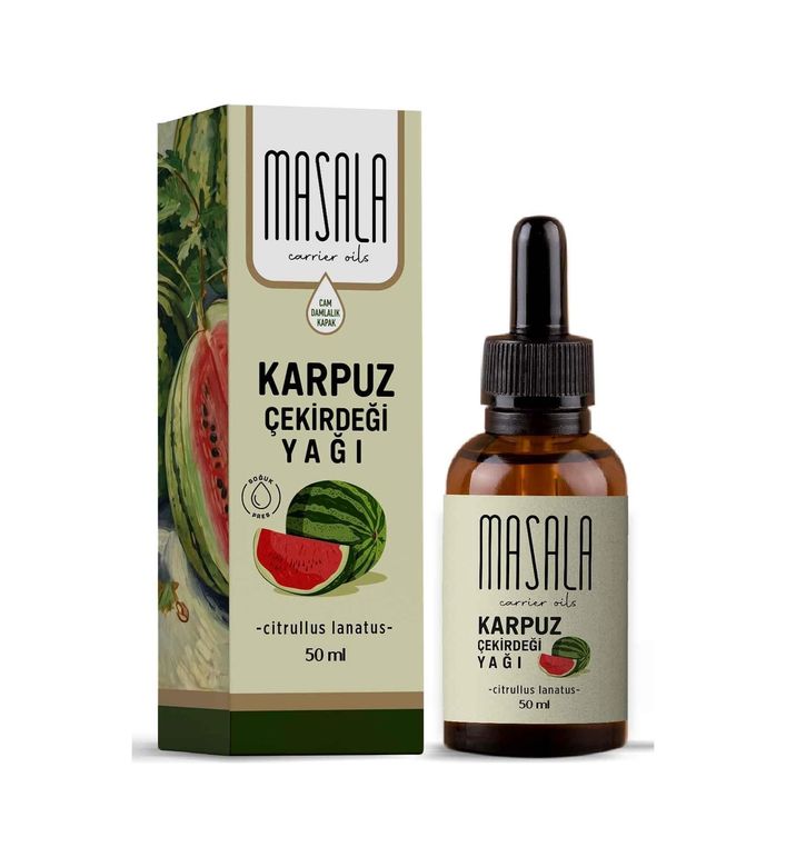 Diğer 126594736 Masala Karpuz Çekirdeği Yağı 50 Ml. - Soğuk Pres Watermelon Seed Carrier Oil