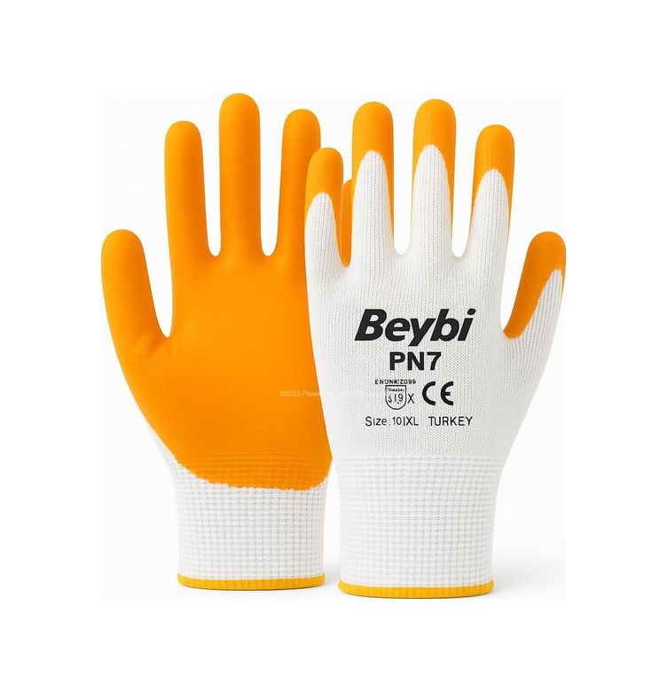 Diğer 126596355 Beybi Polyester Örme Nitril Eldiven, Pn7, Yarı Kaplama, Aşınma, Yağ, Grese Dayanıklı, İş Güvenliği Eldiveni