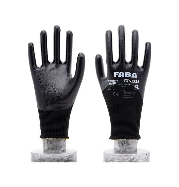 Diğer 126596923 Faba Ep-1322 Nitril Kaplı Polyester Eldiven