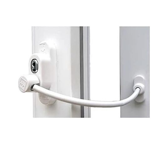 Diğer 126599233 5 Adet Çelik Halatlı Pvc Pencere Çocuk Emniyet Kilidi Beyaz