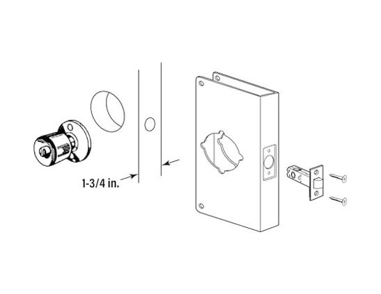 Diğer 126599911 Security U 9569 1-3/4 In. X 9 In. Kalın Prinç Kilit Ve Kapı Güçlendirici, 2-1/8 In. Tek Delikli, 2-3/8 In. Backset Tekli Paket