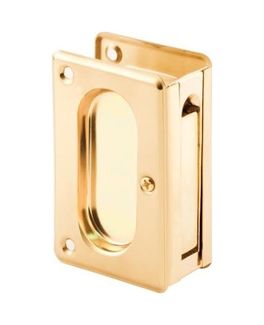 Diğer 126601445 N 7361 Pirinç Klozet Cep Kapı Geçiş Çekme, 3-3/4" X 2-1/2" 1-3" Kalın Kapılar İçin Çekme, Parlak Pirinç Tekli Paket