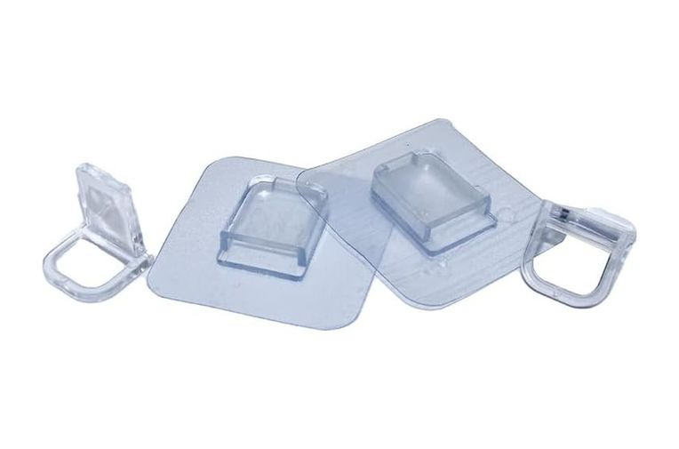 Diğer 126603431 4 Parça Raf Ayak Aparatı Şeffaf Pvc Yapışkanlı 5264 Açık Bej