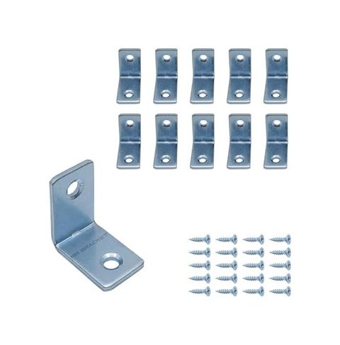 Diğer 126604295 Mr.bracket 10 Ad. L Demir Gönye Köşebent 16X25X25Mm - Mobilya Dolap Eşya Duvara Sabitleme Aparatı - Raf Masa Çekmece Kitaplık Köşe Sabitleme Birleştirme Bağlantı Demiri Açık Bej