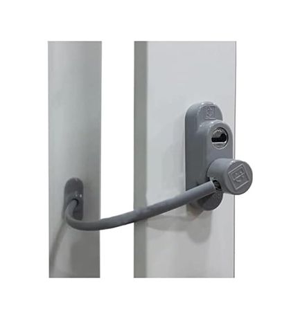 Diğer 126604901 Çelik Halatlı Kablolu Pvc Pencere Emniyet Çocuk Güvenlik Kilidi 7 Adet Gri