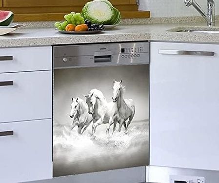 Diğer 126611055 Bulaşık Makinesi Kaplama Beyaz Eşya Kaplama Beyaz Atlar