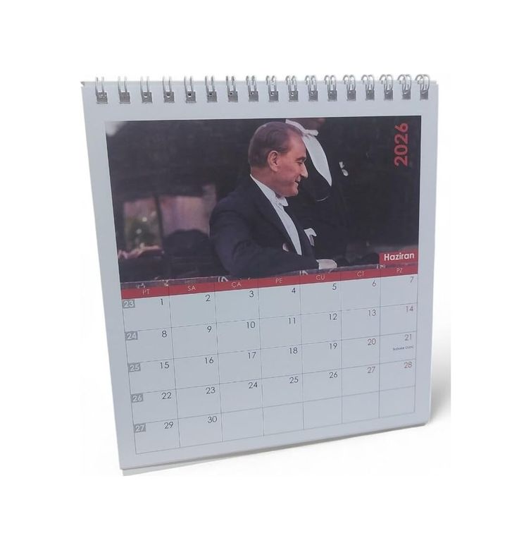 Diğer 126618616 2026 Kare Masa Takvimi, Atatürk, Çok Renkli
