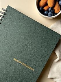 Diğer 126622666 12 Haftalık A5 Beslenme Ve Kilo Takip Planlayıcı Defter Spiralli, Deri Kapaklı, Günlük Ve Haftalık Takip Healthy Journal Haki