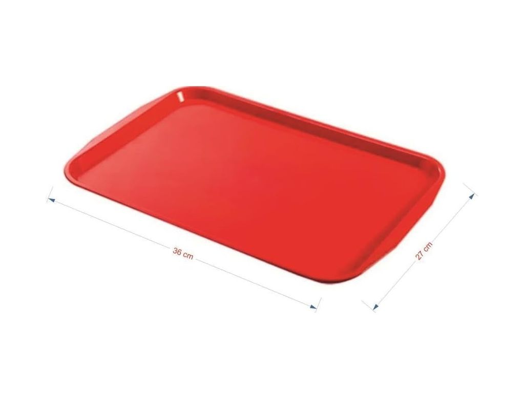 Diğer 126626816 Plastik Servis Tepsisi 5'li Kırmızı