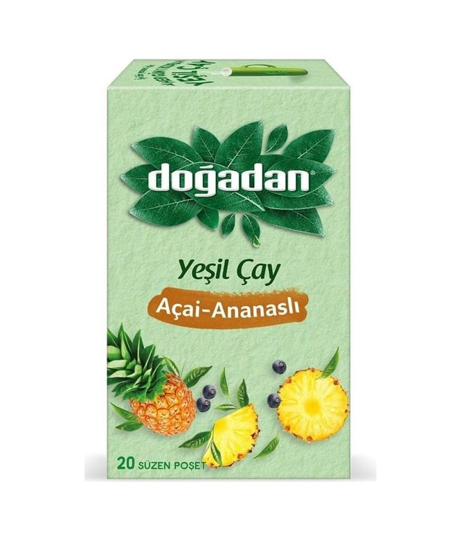 Diğer 126629269 Yeşil Çay Açai Ananaslı Bardak Poşet Çay X 4 Adet